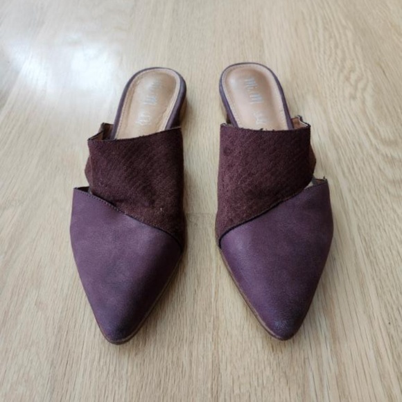 Mi.iM "Epic" Two-Toned Pointed Mule - Wine 9 - Picture 2 of 8